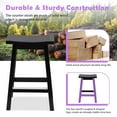 thumbnail image 4 of YRLLENSDAN,Bar Stools Set of 2,Kitchen Island Chairs,Stools for Kitchen Counter,Stools for Kitchen Counter,No Backrest,Wood,Modern,Black, 4 of 7