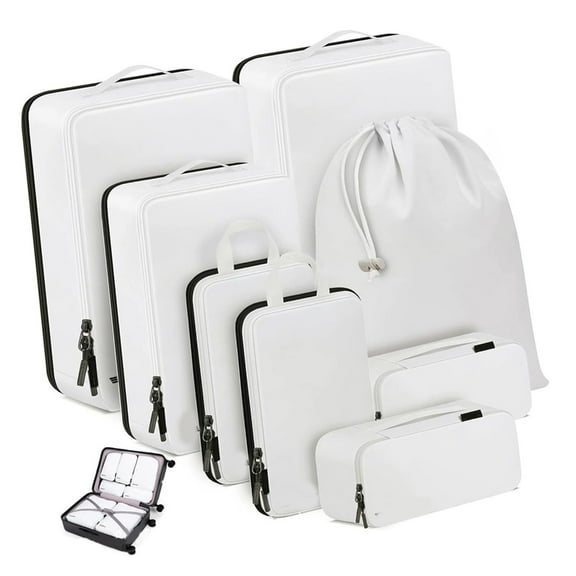 YIEMEEN 10 Pack Travel Compression Packing Cubes Expandable Organizers Bags for Clothes Storage and Suitcases Organization