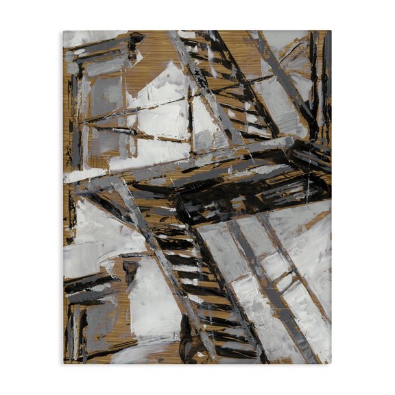 Stupell Industries Modern Fire Escape Abstract City Canvas Art, 16 x 20, by Ethan Harper