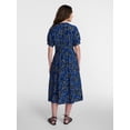 thumbnail image 3 of Time and Tru Women's Pleated Midi Shirtdress, Sizes XS-XXXL, 3 of 5