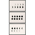 thumbnail image 2 of IDEA4WALL Framed Canvas Print Wall Art Set of 3 Noun Minimalist Lunar Phase Monochromatic Moon Illustration Wall Decor Black and White Prints Modern Art Contemporary Artwork - 16"x24"x3 Black, 2 of 5