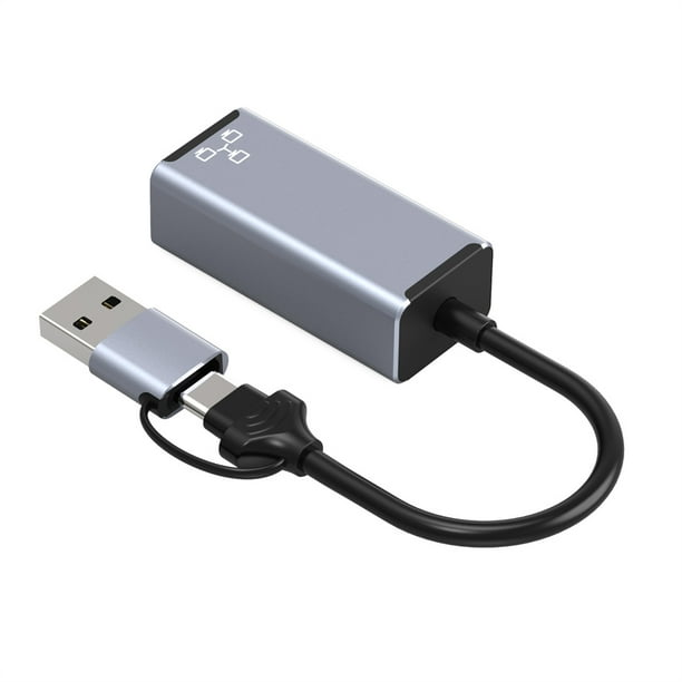 Methold Adaptador LAN Ethernet RJ45, dispositivo convertidor pequeño, accesorio de ordenador, equipo de tarjeta de red de 100/1000Mb, accesorios Relojes inteligentes 1000M