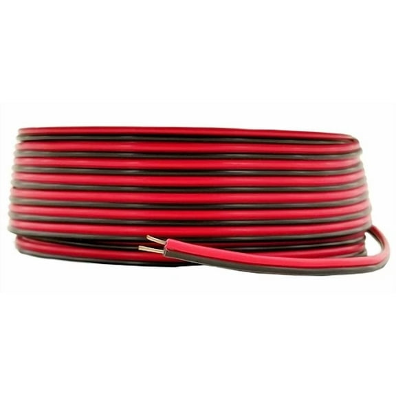 QUEST- Imc Audio 100' Feet 22 Ga Gauge Red Black 2 Conductor Speaker Wire Audio Cable