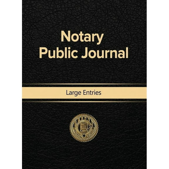 Notary Public Journal Large Entries (Hardcover)