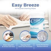 Hygea Natural Easy Breeze Luxurious Linen Biodegradable Cleaning Wipes, Non-Toxic Multi-Surface Cleaner, 50 Count