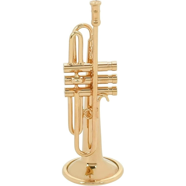 BROADWAY GIFTS CO CGTR Gold Trumpet Miniature with Stand & Case
