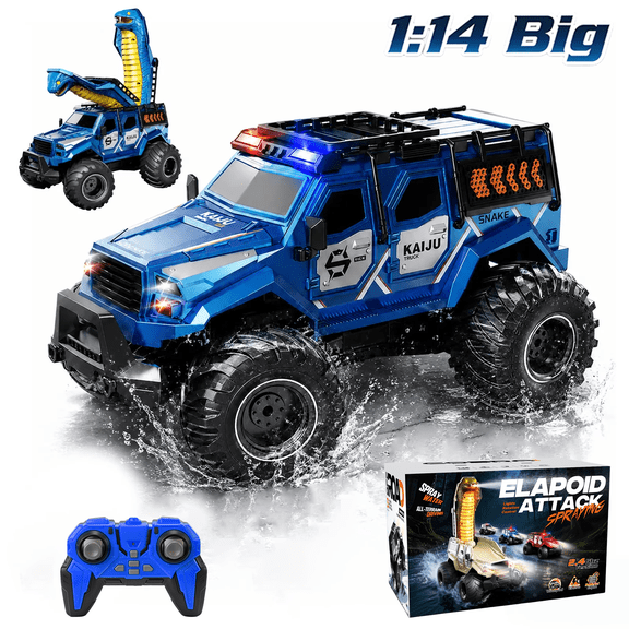 ProToys 1:14 Amphibious Monster Truck, 2.4GHz Transformable Remote Control Car, 4WD RC Cars Toys for 4-12 Year Old Kids
