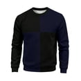 thumbnail image 6 of Babcutegg Mens Outfit 2-Piece Color Block Crewneck Sweatshirt and Jogger Pants Casual Active Set Blue Size XL, 6 of 6