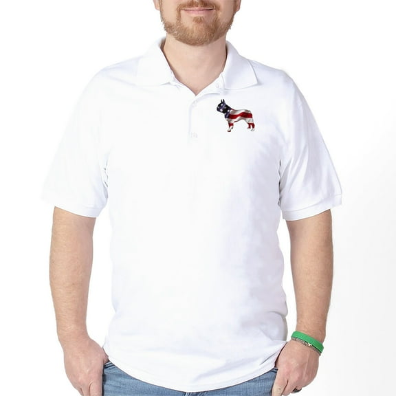 CafePress - American Frenchie Golf Shirt - Golf Shirt, Pique Knit Golf Polo