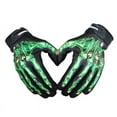 thumbnail image 2 of Mens Cycling Biker Racing Motorcycle Mitten Polyester Skeleton Goth Skull Bone Full Finger Sport Gloves jeaz, 2 of 6