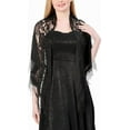 thumbnail image 4 of Shawls and Wraps for Evening Dresses with Tassels for Evening Party Mesh Wedding Shawls for Women for Evening Parties Wedding Shawls, Black, 4 of 8