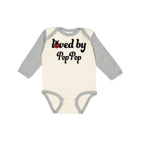 

Inktastic Loved by Pop Pop Gift Baby Boy or Baby Girl Long Sleeve Bodysuit