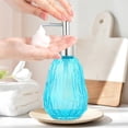 thumbnail image 6 of 300ml Glass Soap Dispenser, Textured Clear Glass Refillable Liquid Hand Soap Dispenser, Premium Pump Bottle for Shower Gel Shampoo Lotion, Home Supply for Bathroom Kitchen, 6 of 6
