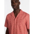 thumbnail image 4 of George Men's Embroidered Camp Shirt with Short Sleeves, Sizes S-5XL, 4 of 5