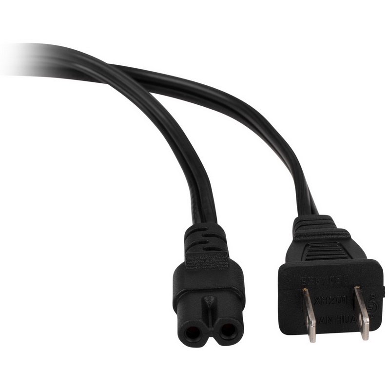 NonPolarized 2Pin Universal AC Power Cord 15 ft. FigureEight