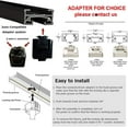 thumbnail image 2 of FSLiving J-Type Track Pendant Light with Retro Black Cone Shade, E26 Smart LED Edison Bulbs White Gimbaled LED Light for Kitchen Island Sloped Ceiling,Customizable - 3 Lights, 2 of 9