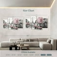 thumbnail image 4 of Elephant Stock Pink Paris Wall Art - Horizontal Multi Panel Canvas - Living Room Wall Decor - Places Multi Panel - Gray And White Decor - 75" x 48", 4 of 8