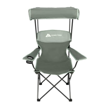 Ozark Trail Camping Chair with Shade, Polyester