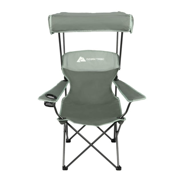 Ozark Trail Camping Chair with Shade, Polyester