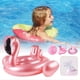 thumbnail image 3 of Pink Swimming Float with Seat, 1-3 Years Girls Inflatable Swim Ring, Kids Cute Cartoon Swimming Ring Water Toys Pool Floats Mermaid/Flamingo, 3 of 5
