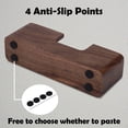 thumbnail image 3 of Walnut Wooden Business Card Holder Stand Desk Slim Card Organizer Display Holder, 3 of 7