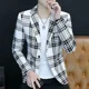 thumbnail image 5 of Chaqueta de traje de hombre a rayas negras para fiesta, chaqueta clásica para hombre, moda 2024, ropa vintage elegante de alta calidad, nueva, 5 of 5