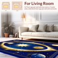 thumbnail image 2 of Flatwoven High Traffic Area Rug, Celestial Dreamy Star Mosaic, Non Slip, Stain Resistant, Washable Area Rugs for Living Room, Bedroom(Blue, 4X6), 2 of 8
