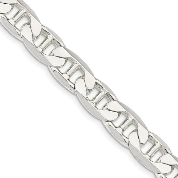 Primal Silver Sterling Silver 9.5mm Flat Anchor Chain