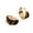 Brown, variant on French Retro Style Wide Hoop Stainless Steel Earrings for Women Red Lightweight Elegant C-shaped Statement Earrings Compliment All Tones Flattering Jewelry for Her Daily outfits