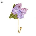 thumbnail image 2 of Cheers US Rose Resin Wall Hooks Wall Mounted Creative Flower Iron Hook for Hanging Coat/Hat /Key/Towel/Handbag Hooks/Hangers Home Decoration, 2 of 2
