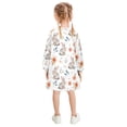 long-sleeved dress Rabbits and Many Flowers A-line dress with ribbed ...