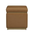 thumbnail image 6 of Linon Elta Square Storage Ottoman, Caramel Faux Leather, 6 of 11
