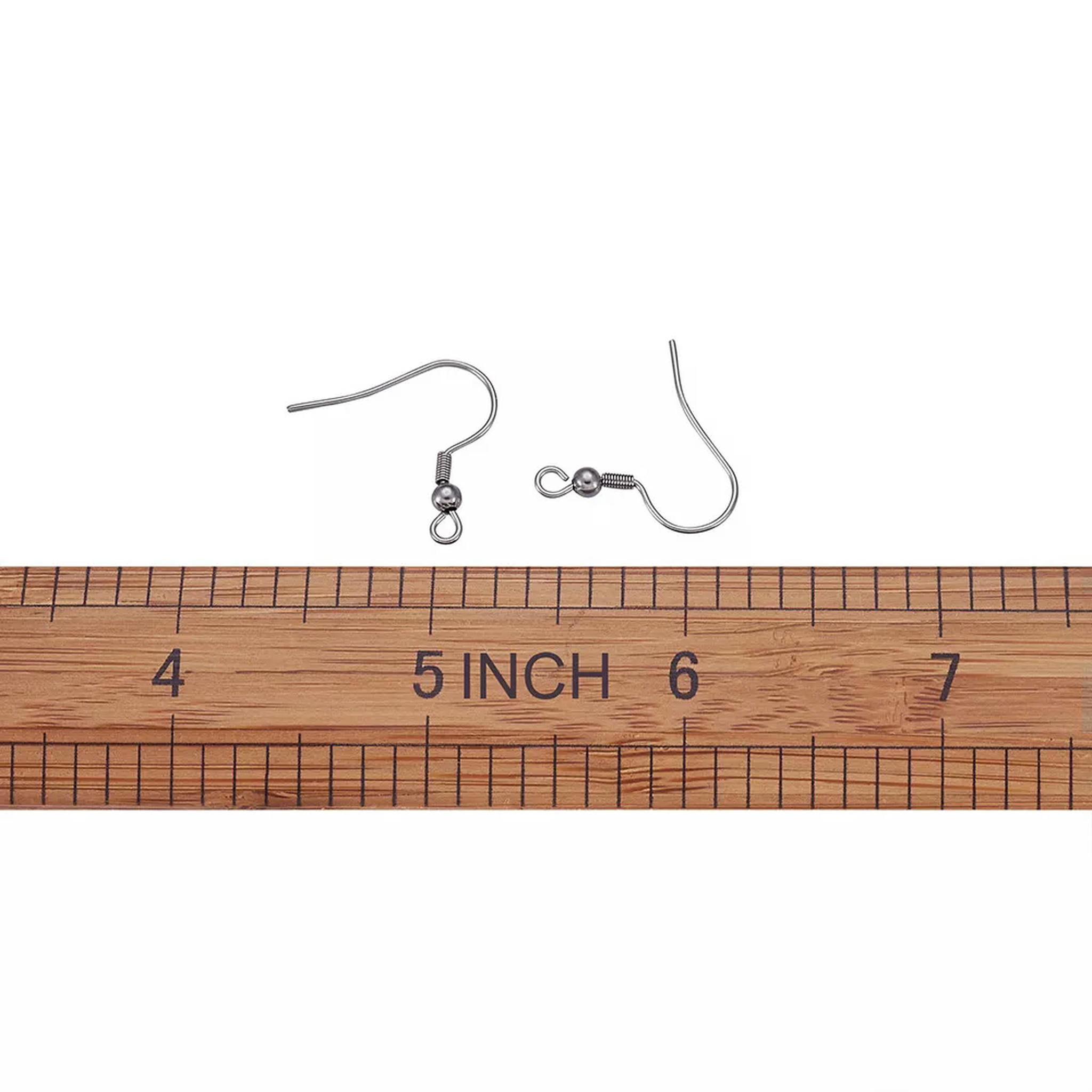 U8MO 400pc 304 Stainless Steel Earring Hooks French Earwire Hang Loop Findings 20.5mm