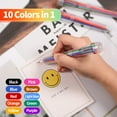 thumbnail image 3 of tredstone 3pcs Plastic 10-In-1 Retractable Ballpoint Non-Toxic Smooth Line ABS Made BPA-Free Ballpoint Pen, 3 of 6