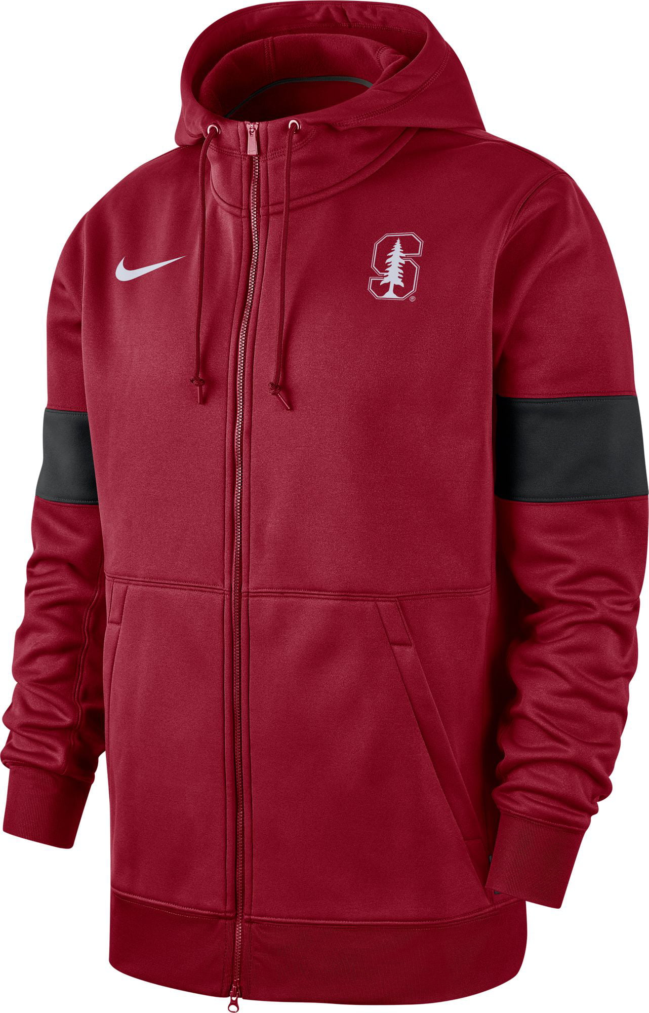 Nike Men's Stanford Cardinal Cardinal Therma Football Sideline Full-Zip ...
