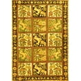 thumbnail image 1 of Ahgly Company Indoor Rectangle Persian Yellow Traditional Area Rugs, 5' x 7', 1 of 4