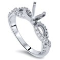 thumbnail image 1 of 1/3ct Infinity Twist Diamond Engagement Ring Setting 14K White Gold, 1 of 3