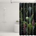 thumbnail image 6 of Tropical Jungle Shower Curtain for Bathroom, Tropical Rainforest Large Green Leaves Shower Curtain Set Waterproof Fabric Bathtub Curtain Art Decor with 12 Hooks, 72x72 inches, 6 of 6