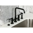 thumbnail image 4 of Kingston Brass KS8280CTLBS Continental Two-Handle 4-Hole Deck Mount Bridge Kitchen Faucet with Brass Side Sprayer in Matte Black, 4 of 8