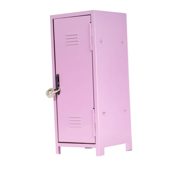 simhoa Mini Locker Multi Functional Decorative Girls Lockbox for Jewelry Keys Cards pink