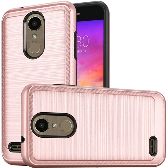 GSA Slim Brushed Hybrid Case for LG Aristo 2, 3, 3 , Fortune 2, Tribute Dynasty (Rose Gold)