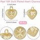 thumbnail image 2 of 1 caja de 10 dijes de corazón inflado chapados en oro de 18 quilates con pequeñas gotas de amor para hacer joyas, collares, pulseras y San Valentín., 2 of 9