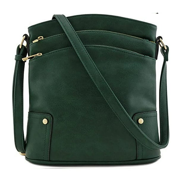Bolso pequeño retro, bolso de hombro para mujer, bolso cruzado informal de moda simple para mujer, verde