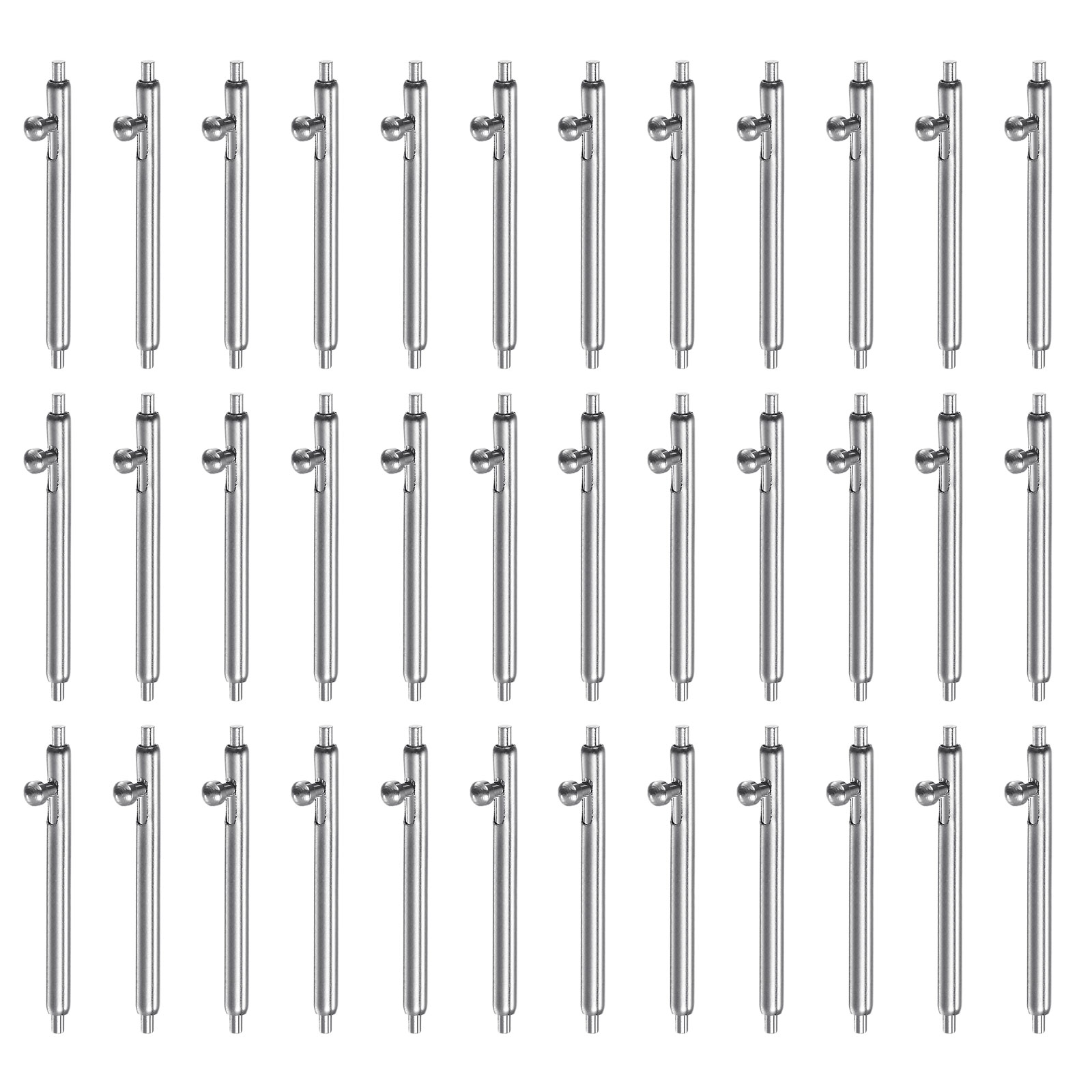 4x16mm Quick Release Spring Bars For Watch Straps - Stainless Steel, Silver, 4mm Bridge Width, Universal