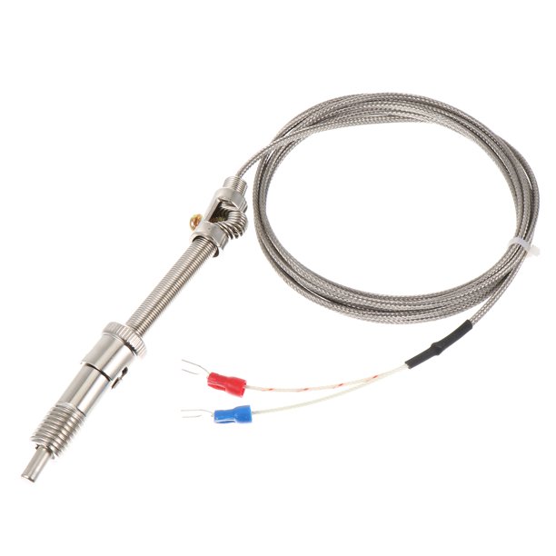 Etereauty Temperature Sensor Cable Stainless Probe Terminal Adapter