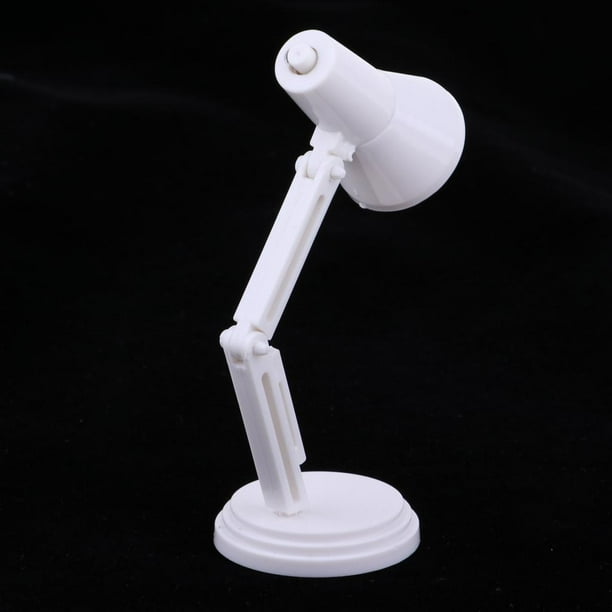 Minkissy Lampe Miniature Pour Maison De Poupée Avec LED – Abat-Jour Vintage En Métal Et Plastique – Taille 7,5 Cm – Déco Micro Paysage