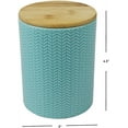 thumbnail image 7 of Home Basics Wave Medium Ceramic Canister, Turquoise, 7 of 7
