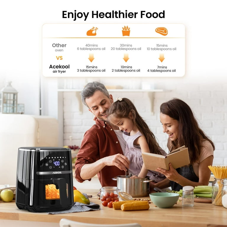 Air Fryer 5 Quart, Digital Display Air Fryer Toaster Oven Combo with 8 Cooking Presets,UP to 400, Dishwasher Safe Basket, Nonstick Silicone Liner, Air Fryer 5 Quart, Digital Display Air Fryer Toaster Oven Combo with 8 Cooking Presets,UP to 400, Dishwasher Safe Basket, Nonstick Silicone Liner,