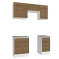 thumbnail image 3 of Cocina Integral Completa 160cm Glamy Madesa - Blanco/Marrón, 3 of 10