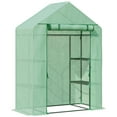 thumbnail image 1 of Outsunny 55" x 28" x 75" Walk-in Greenhouse, Green, 1 of 10